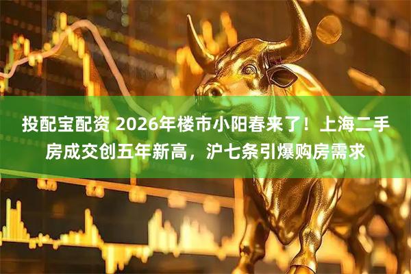 投配宝配资 2026年楼市小阳春来了！上海二手房成交创五年新高，沪七条引爆购房需求